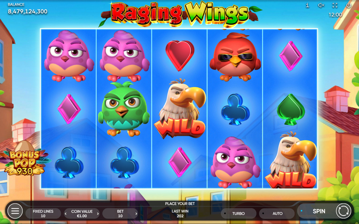 Raging wings slot gameplay