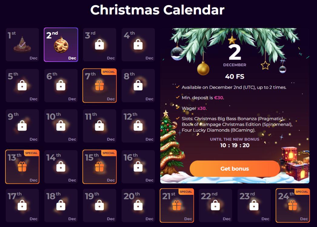 Dux Casino Christmas Calendar 2024 Casino Promotion